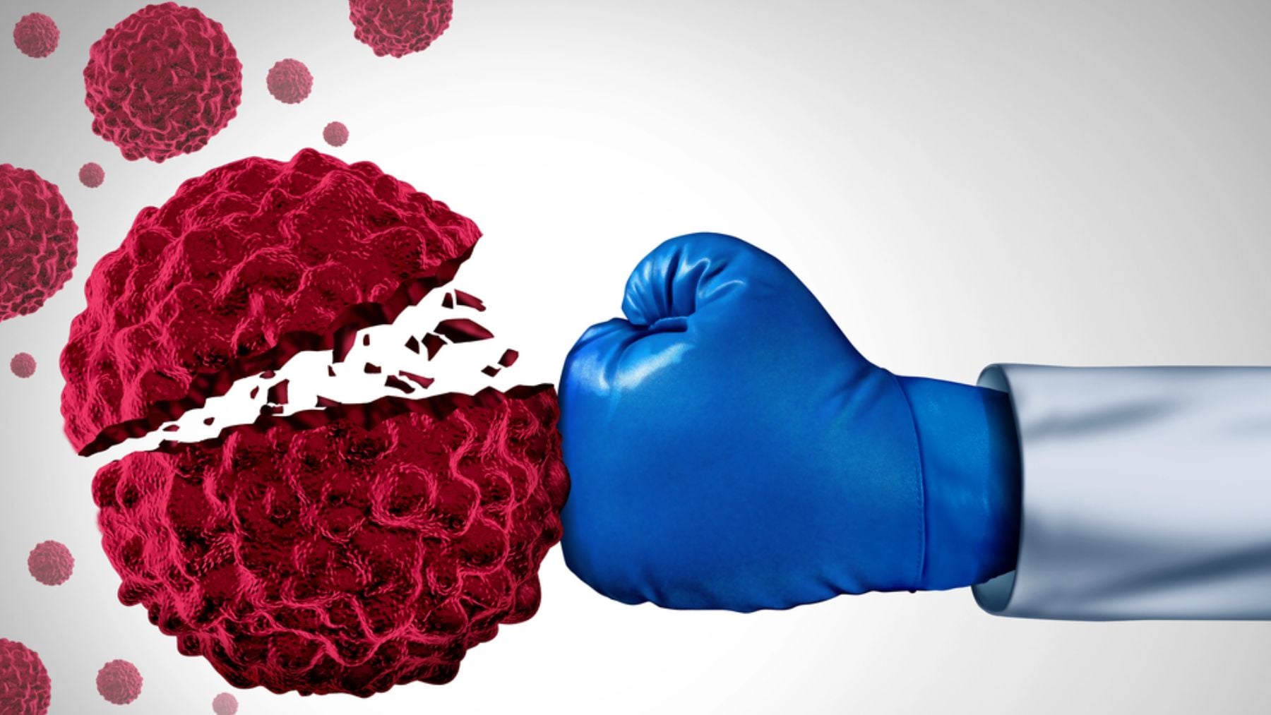 La inmunoterapia estimula el sistema inmune para combatir el tumor.