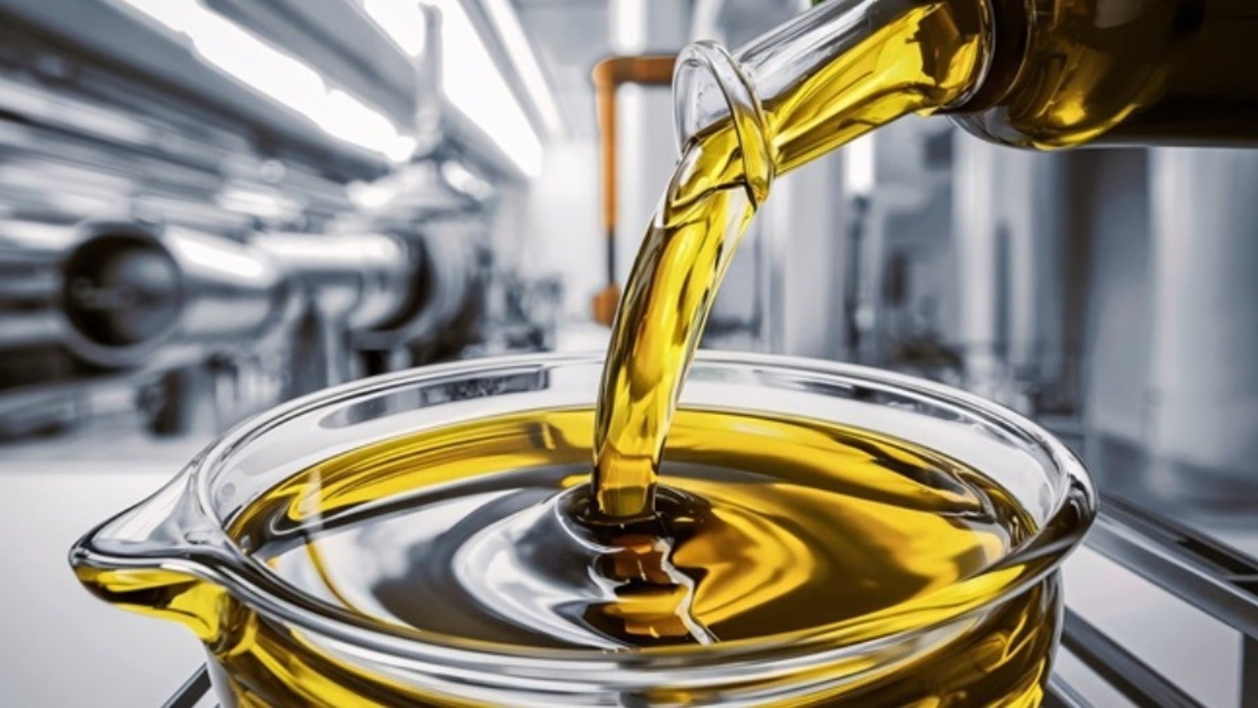 Una muestra de aceite de orujo.