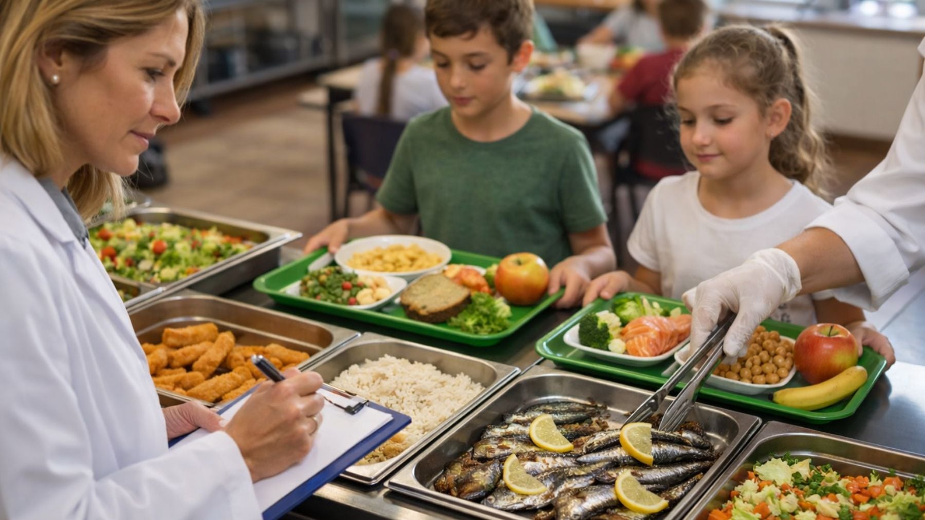 Recreación artística de los niños en el comedor. Foto: elaboración propia